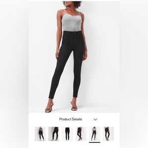 Express Super High Waisted FlexX Black Skinny Jeans